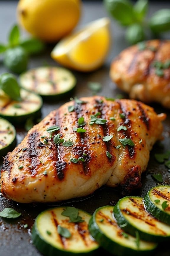 grilled chicken with zucchini