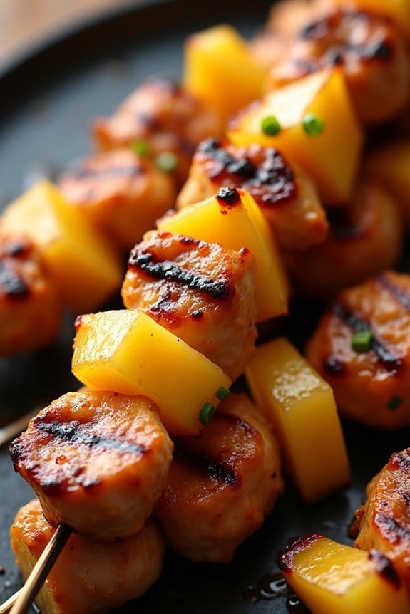 grilled teriyaki chicken skewers