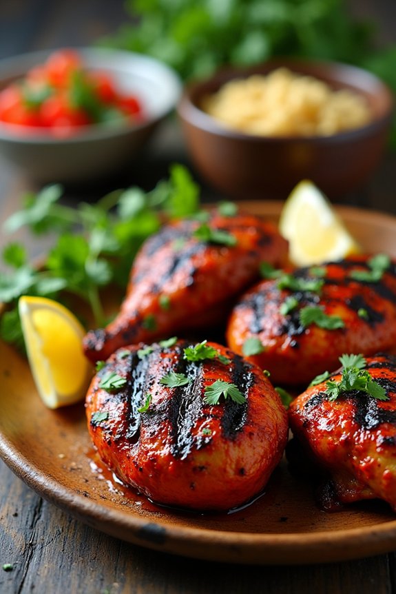 harissa marinated grilled chicken