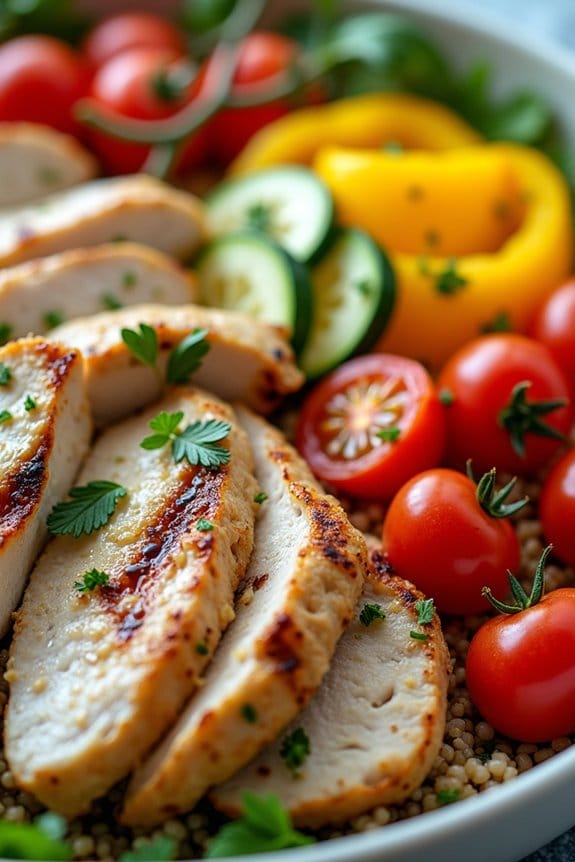 healthy grilled chicken bowl