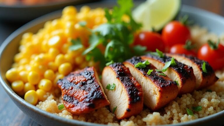 healthy grilled chicken bowls