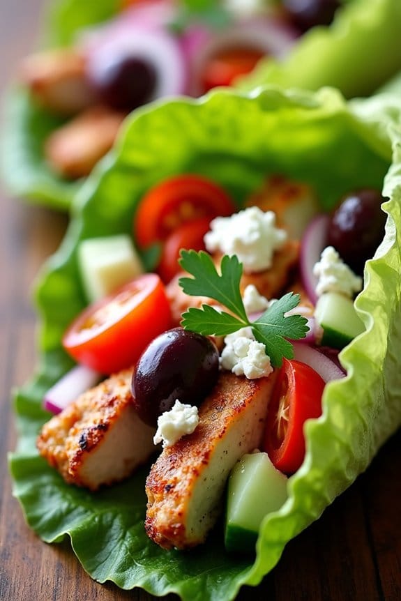 healthy mediterranean chicken wraps