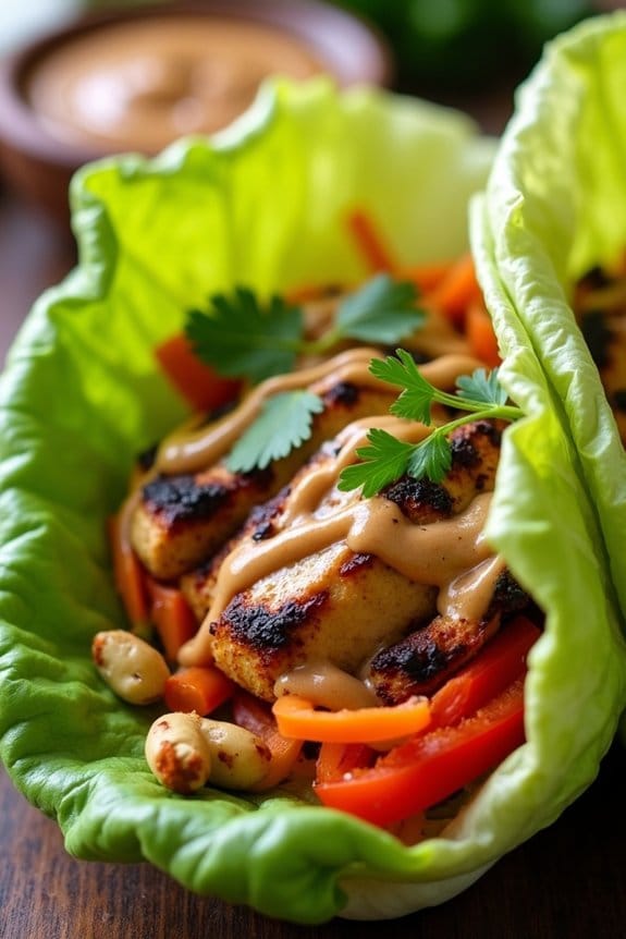healthy spicy chicken wraps