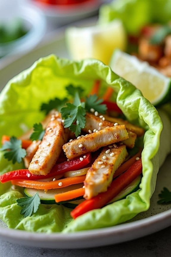 honey garlic chicken wraps
