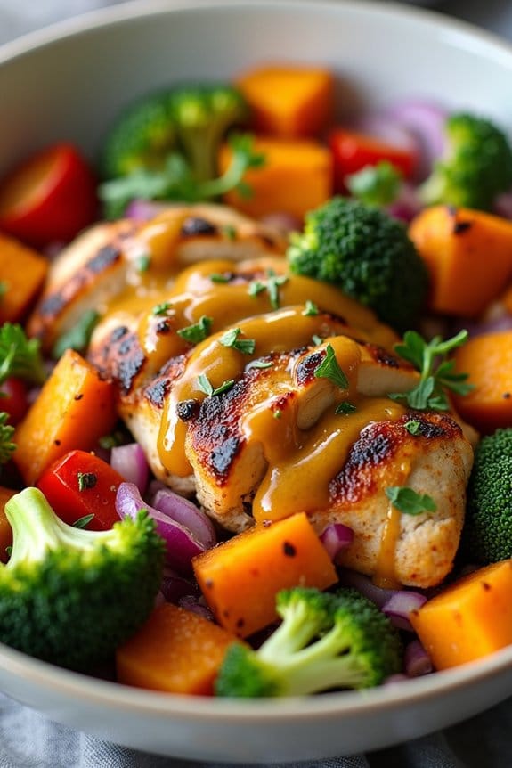 honey mustard chicken bowl