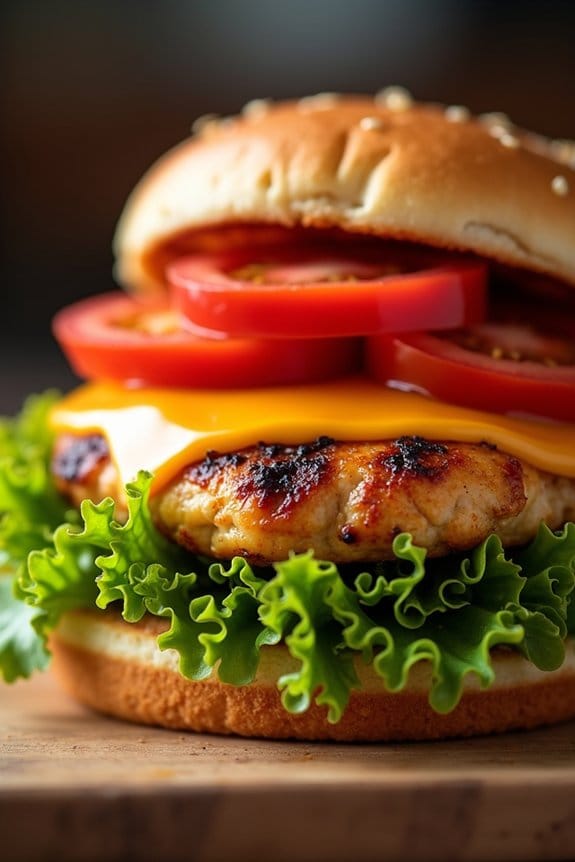 honey mustard chicken burger