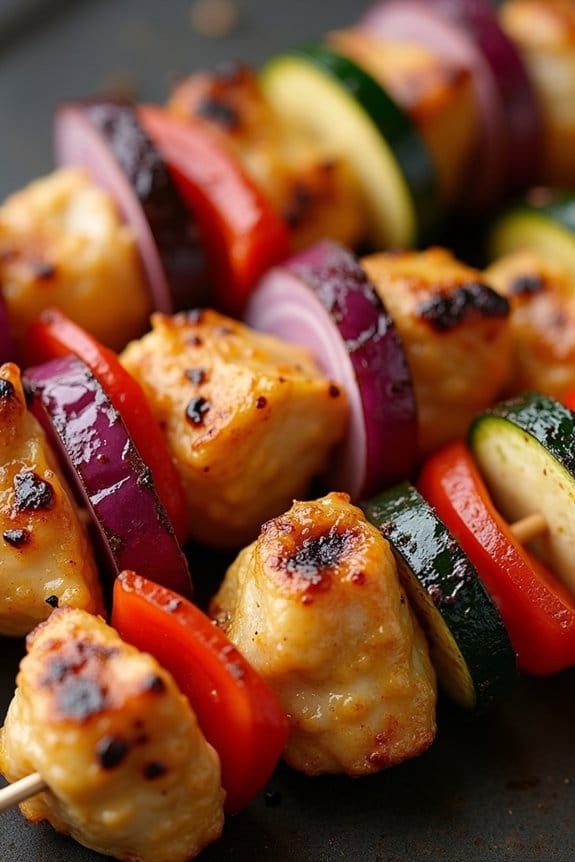 honey mustard chicken kabobs