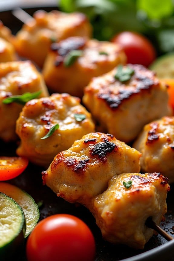 honey mustard chicken skewers