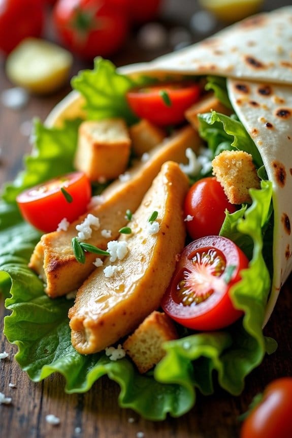 honey mustard chicken wrap