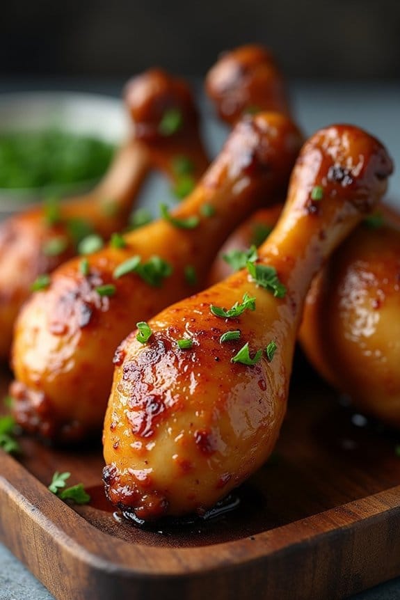 honey mustard glazed drumsticks