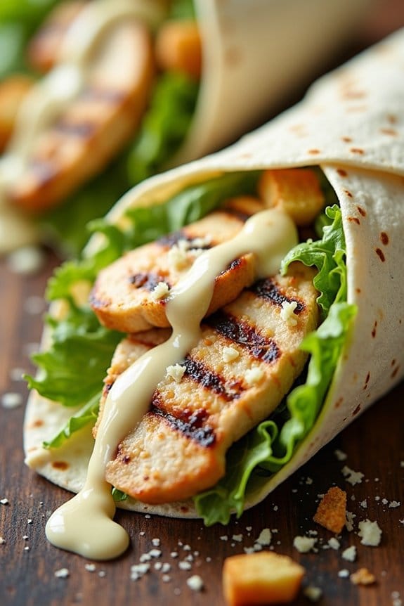 lemon herb chicken wraps