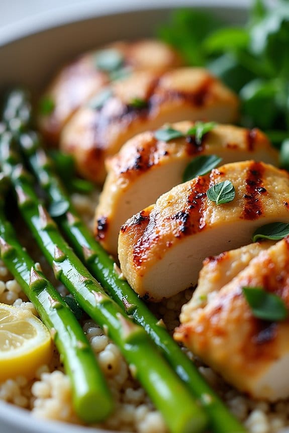 lemon herb grilled chicken bowl