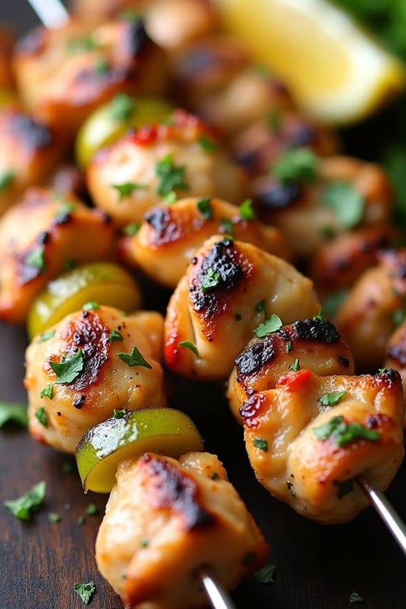 lemon parsley chicken kebabs