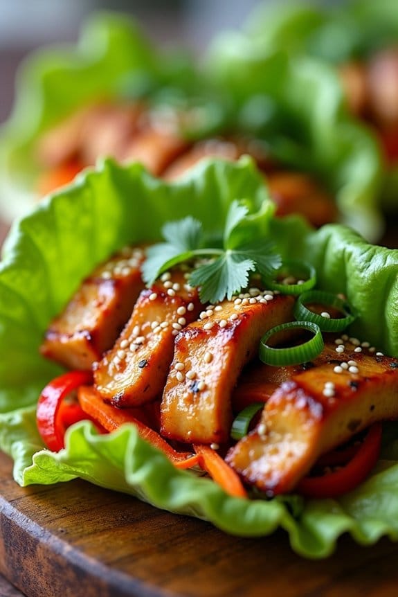 low carb teriyaki chicken wraps