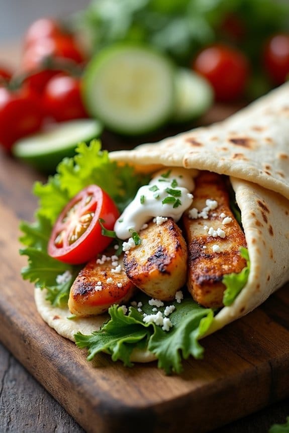 mediterranean chicken wrap recipe