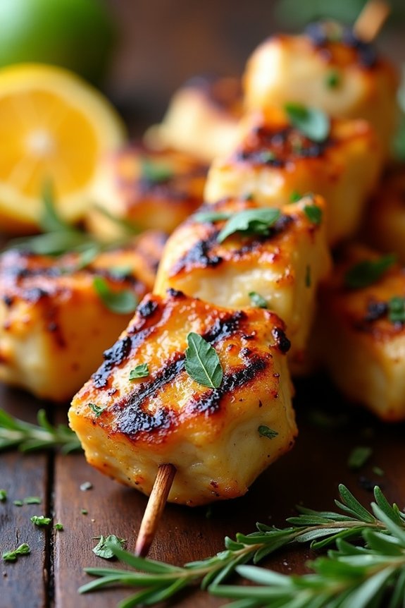mediterranean citrus herb skewers