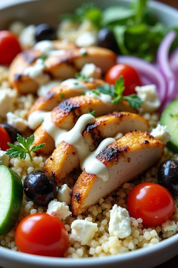mediterranean grilled chicken bowl