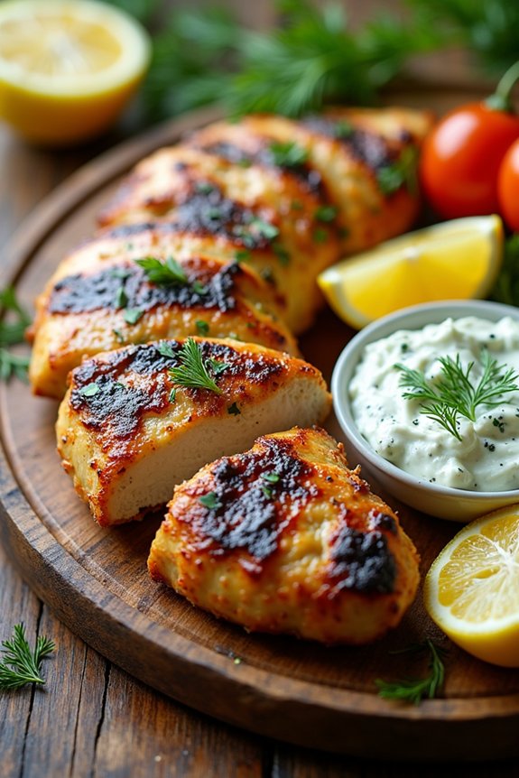 mediterranean grilled chicken dish