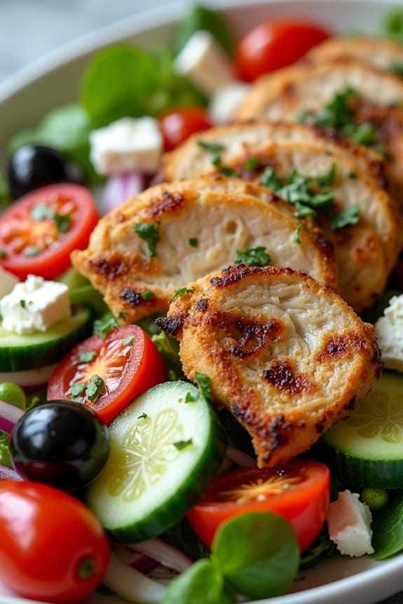 mediterranean grilled chicken salad