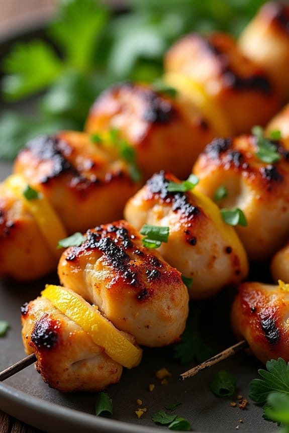 mediterranean herb lemon skewers