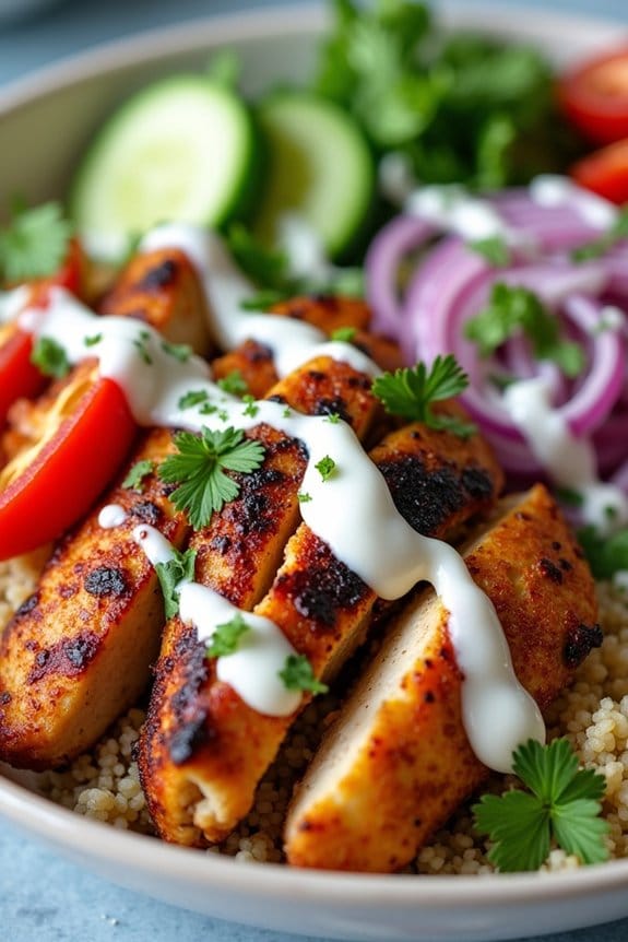 moroccan chicken quinoa bowl