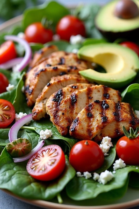 nutritious grilled chicken salad
