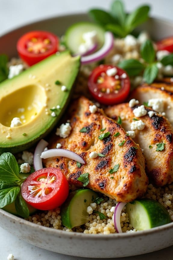 nutritious quinoa chicken salad
