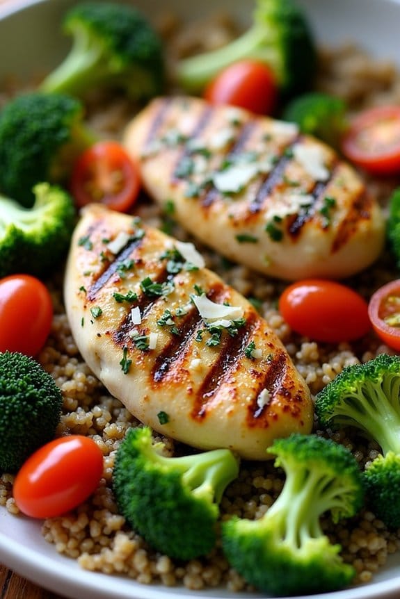 pesto grilled chicken bowl