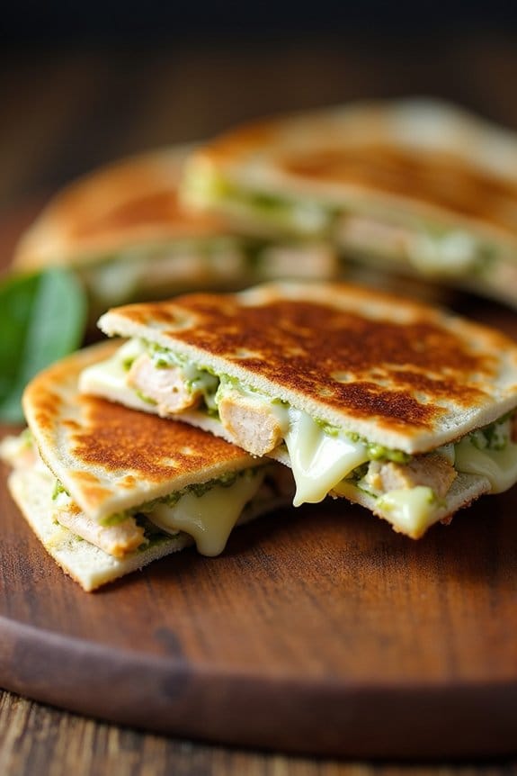 pesto mozzarella chicken quesadilla recipe