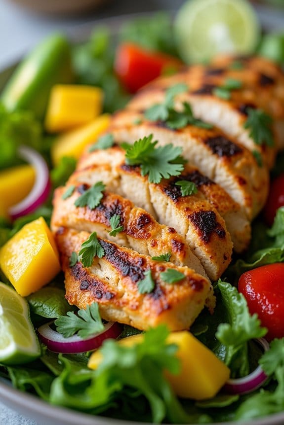 refreshing grilled chicken salad