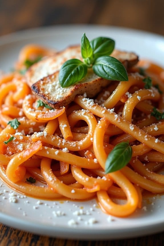 roasted red pepper pesto pasta