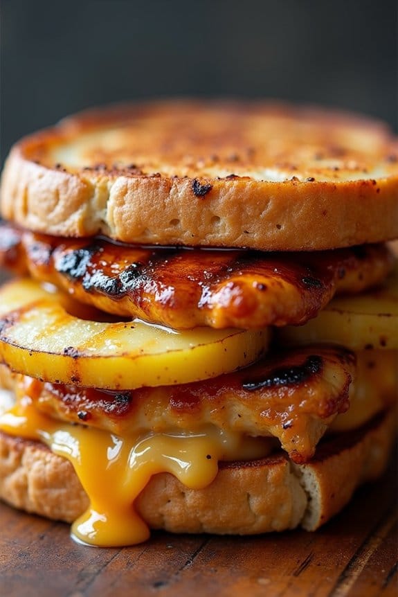 savory grilled chicken panini