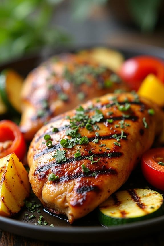 savory herb infused grilled chicken