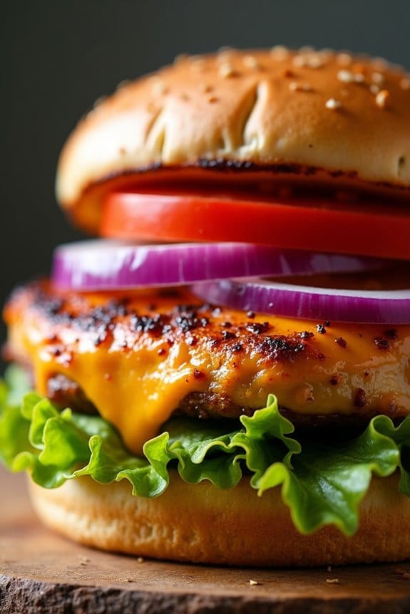 smoky flavorful chicken burgers