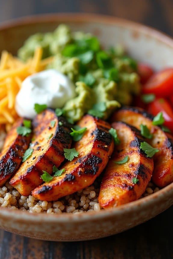 smoky grilled chicken fajita