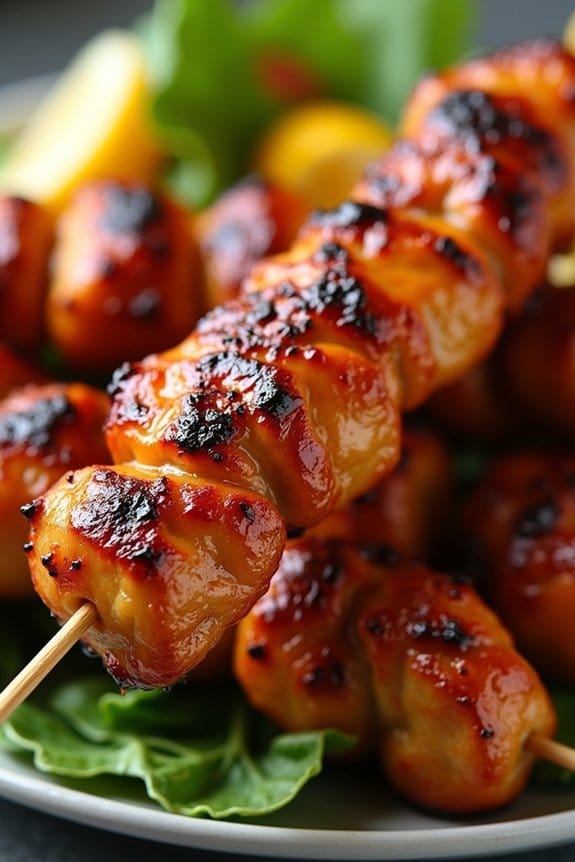 smoky honey chicken skewers