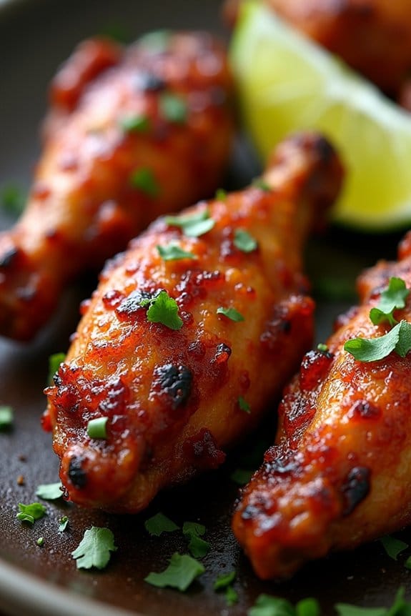 smoky spicy grilled chicken wings