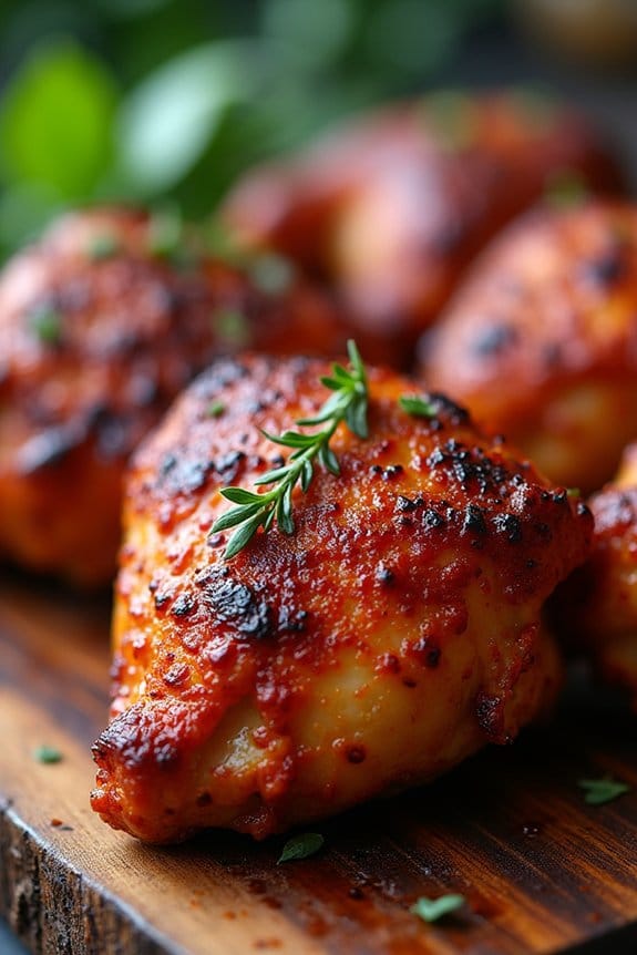 smoky spicy jerk chicken thighs
