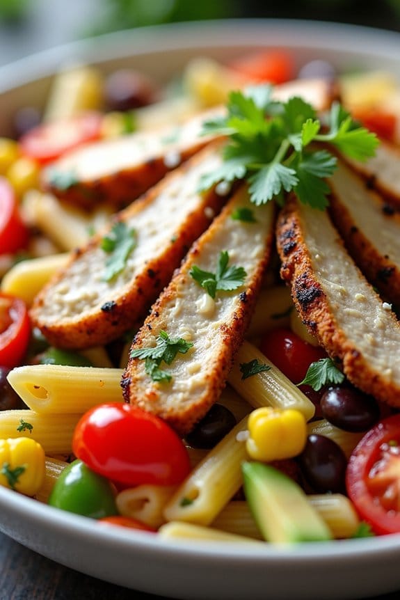 southwest grilled chicken pasta salad