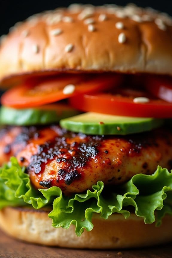 spicy grilled chicken burger