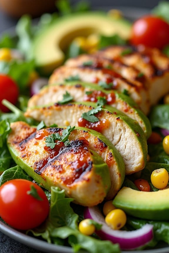 spicy grilled chicken salad