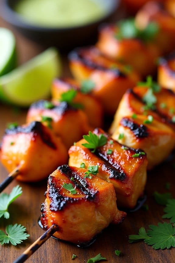 spicy grilled chicken skewers