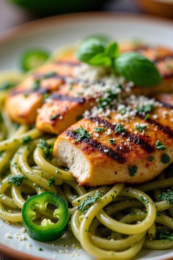spicy jalape o pesto pasta