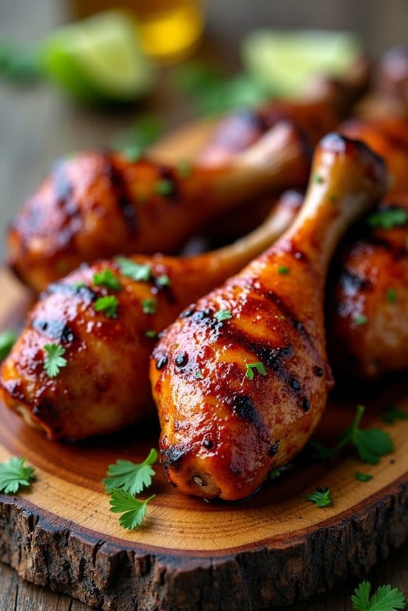 spicy smoky grilled drumsticks