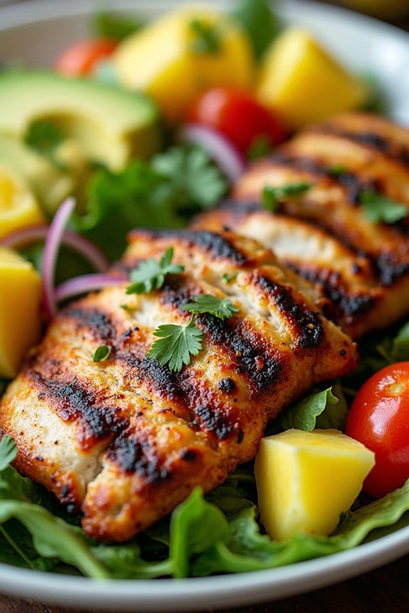 spicy tropical chicken salad