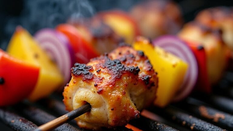 summer grilled chicken kabobs