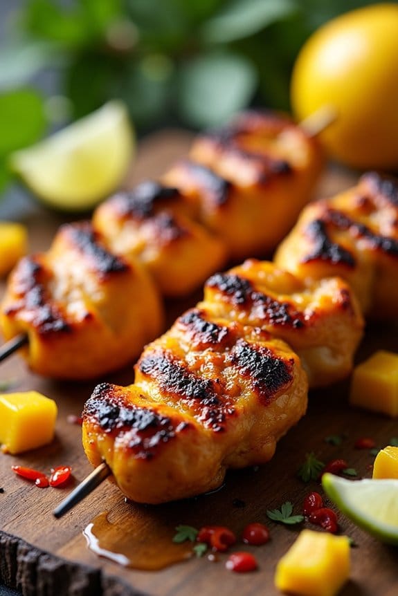 sweet and spicy skewers
