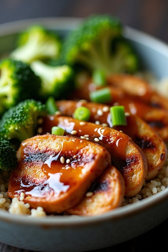 teriyaki chicken broccoli bowl