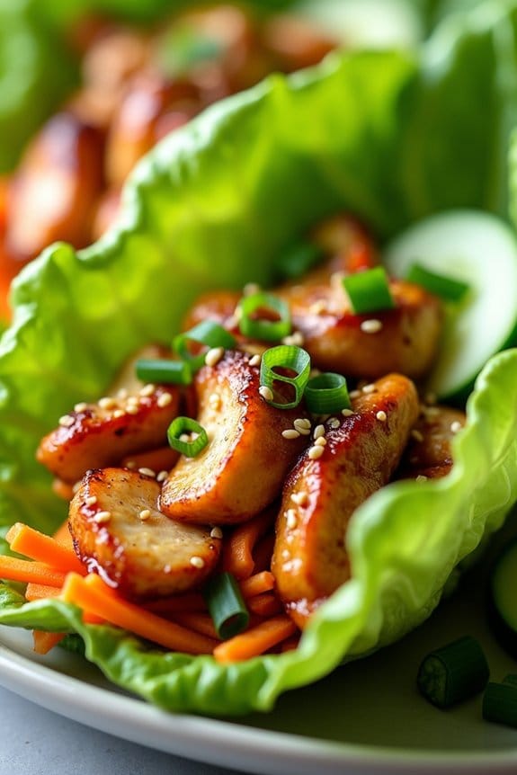 teriyaki chicken lettuce cups