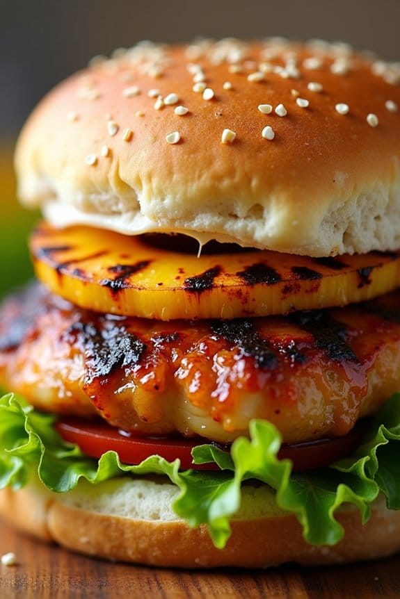 teriyaki chicken pineapple sandwiches